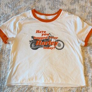 Retro Harley T-Shirt “Have you Hugged Your Harley Today” Graphic Print